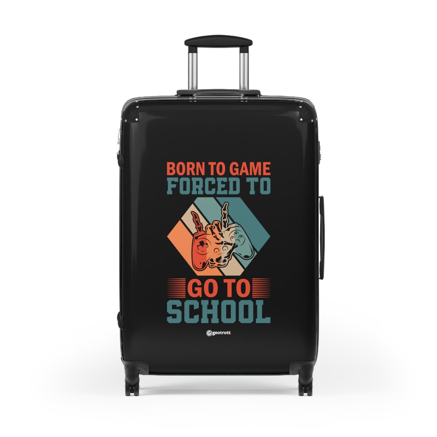 Born to Game Forced to go to School Gamer Gaming Suitcase-Bags-Geotrott
