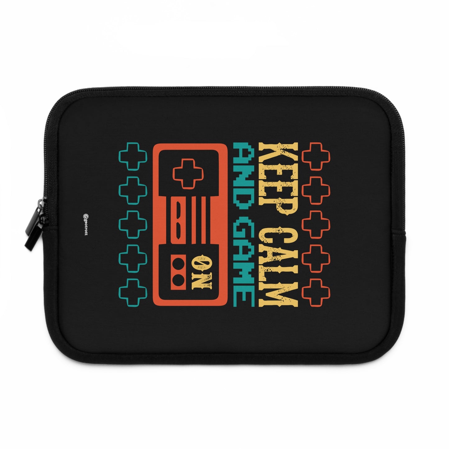 Keep Calm And Game On Gamer Gaming Lightweight Smooth Neoprene Laptop Sleeve