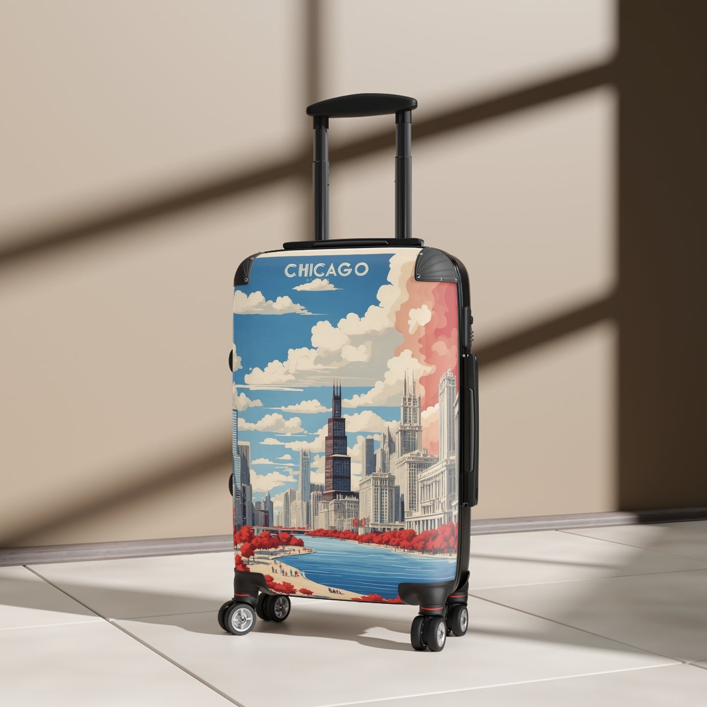 Chicago'S Urban Splendor: Vintage Travel Poster, Iconic Skyline Art Vintage Travel Poster