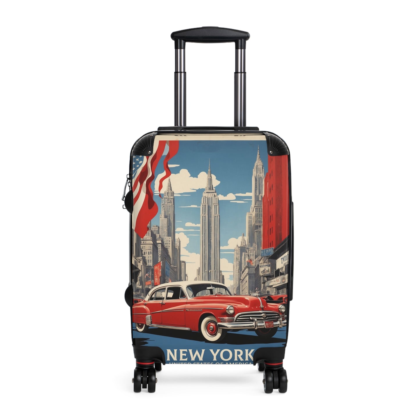 New York: Golden Age Of America Vintage Travel Poster, Retro Cityscape Art Vintage Travel Poster