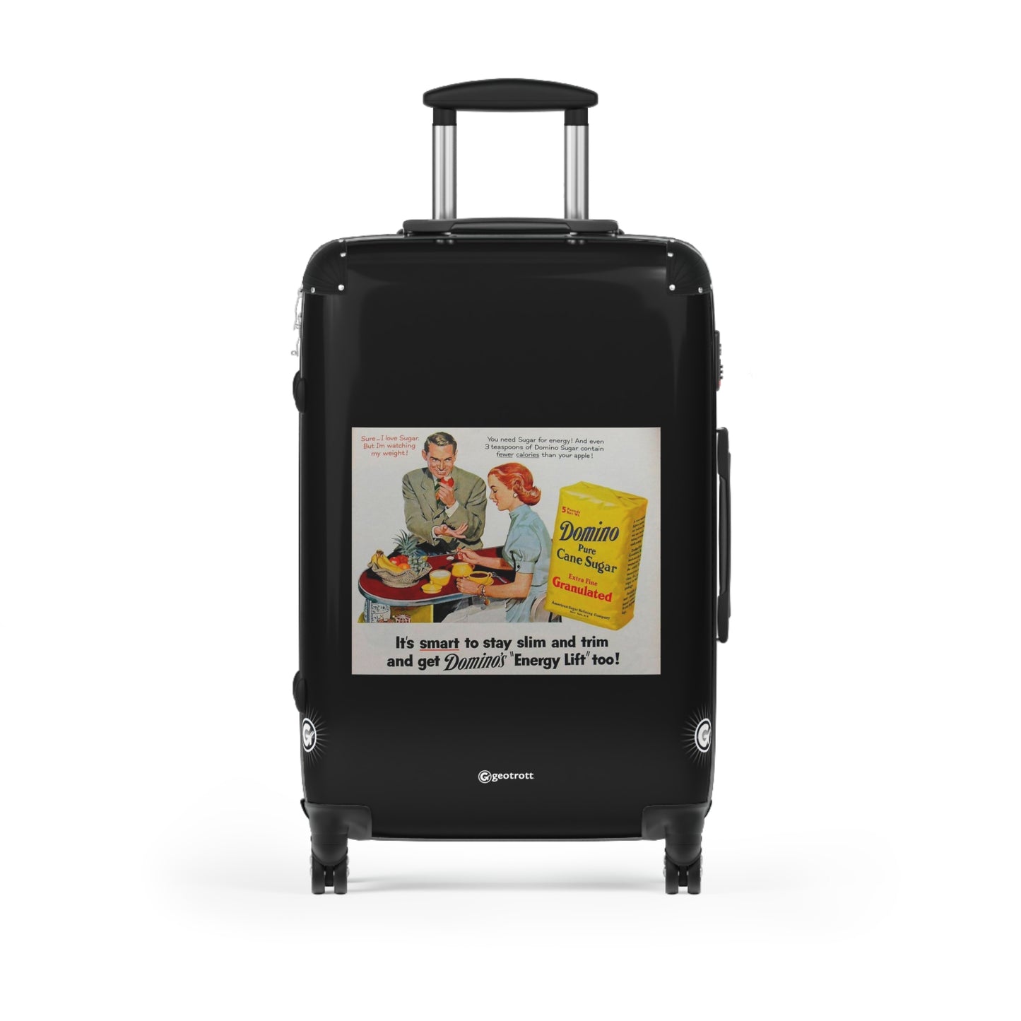 Domino Pure Cane Sugar 1950'S Vintage Posters Retro Ad Luggage Bag Rolling Suitcase Spinner