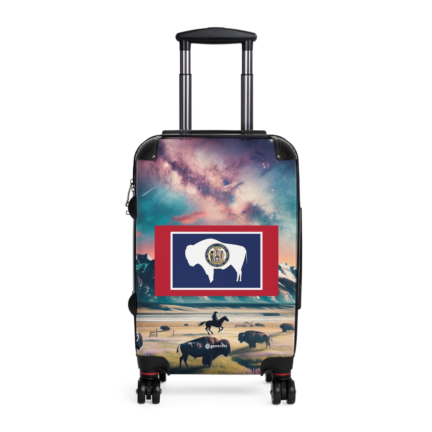 Wyoming USA STATE FLAGS Luggage Bag Rolling Suitcase Spinner