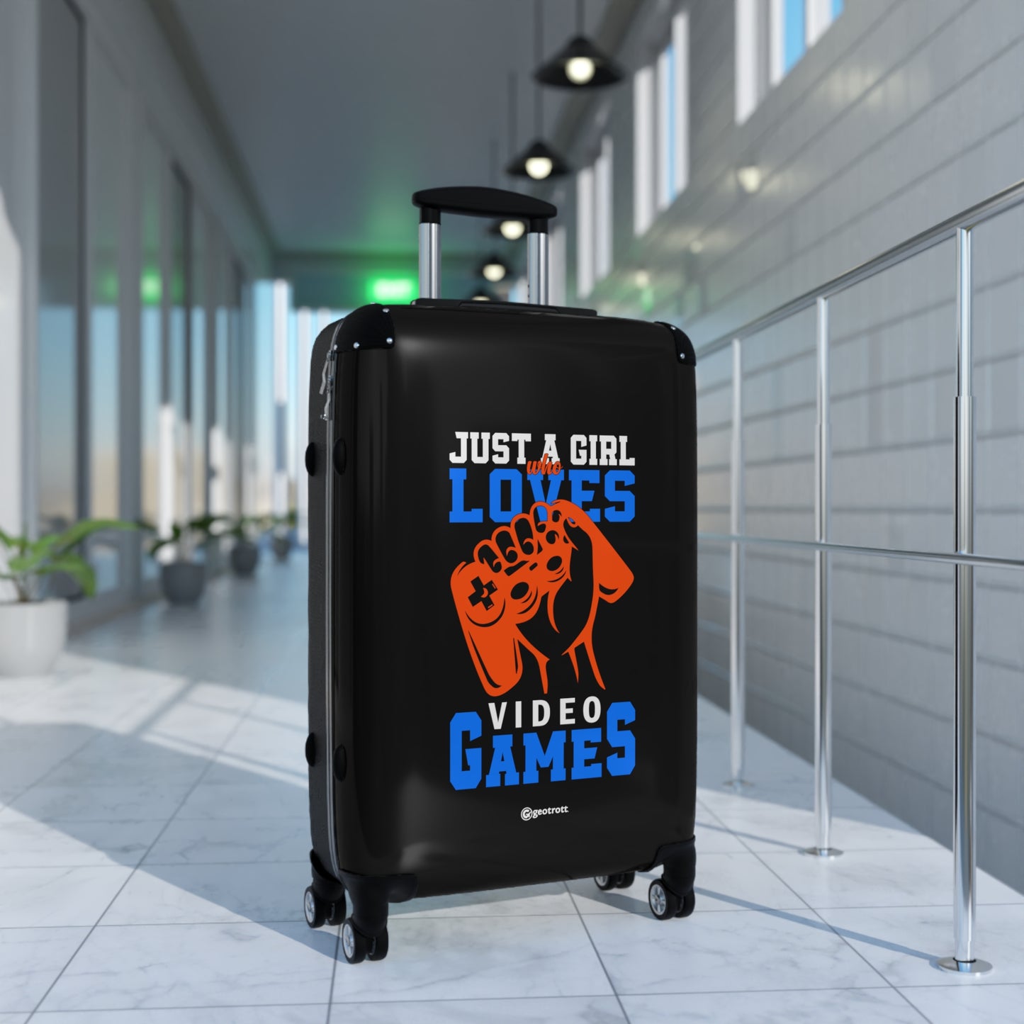 Just a Girl who loves Video Games Gamer Gaming Suitcase-Bags-Geotrott