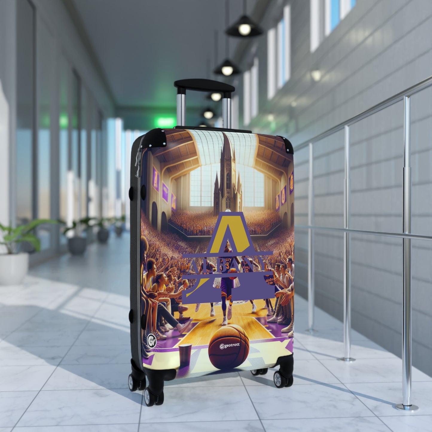 Albany Great Danes University College Teams Luggage Bag Rolling Suitcase Spinner
