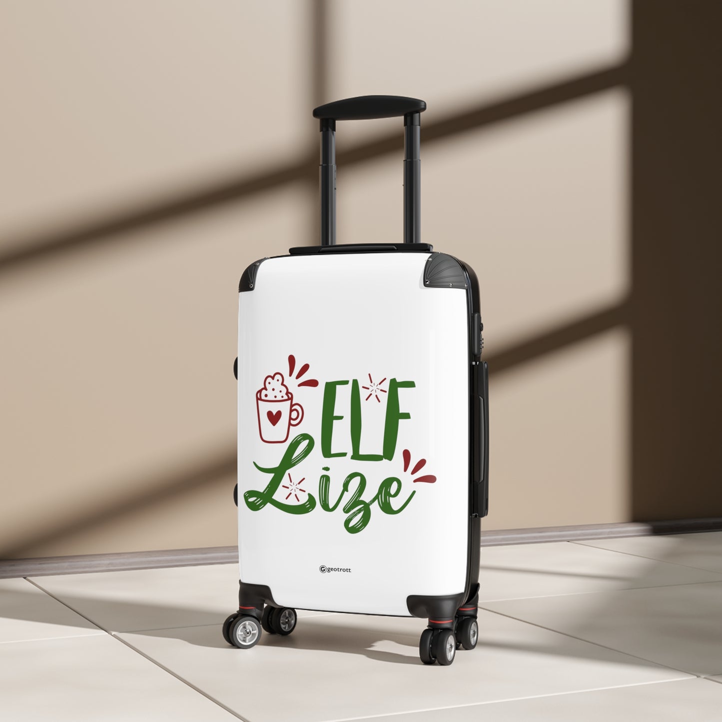 Christmas Season Elf Life Luggage Bag Rolling Suitcase Spinner