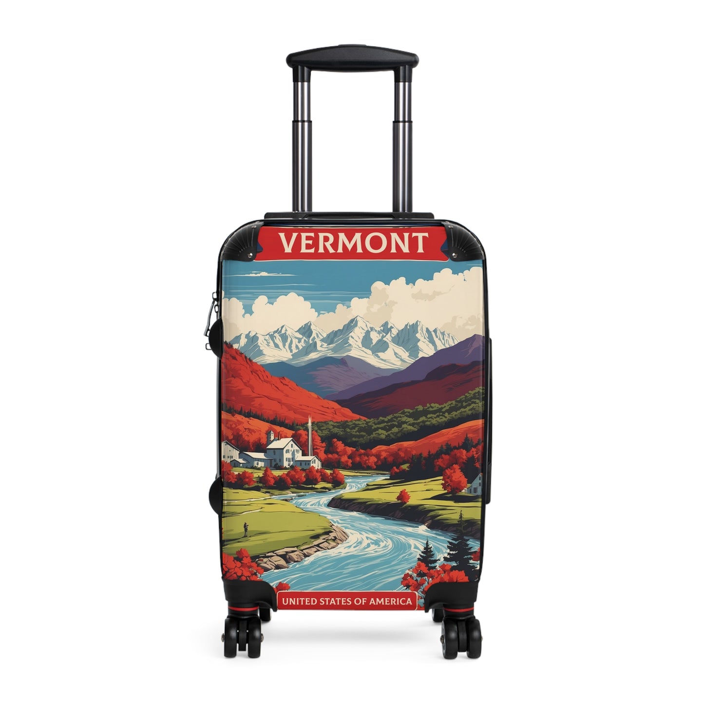 Vermont'S Autumn Splendor: Vintage Travel Poster, Fall Foliage Mountain Landscape Vintage Travel Poster