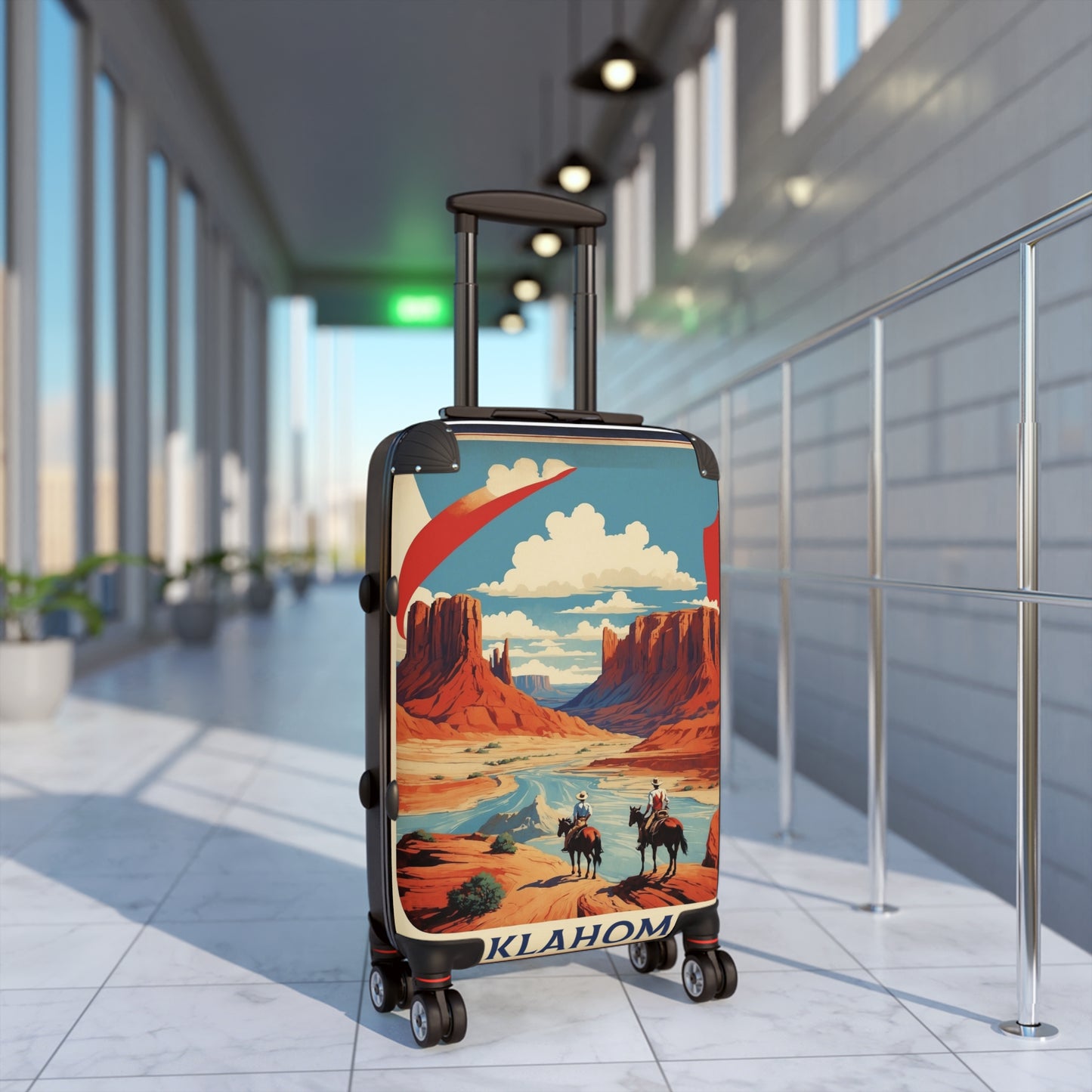 Oklahoma'S Majestic Red Rocks: Vintage Travel Poster, Monument Valley-Inspired Landscape Vintage Travel Poster