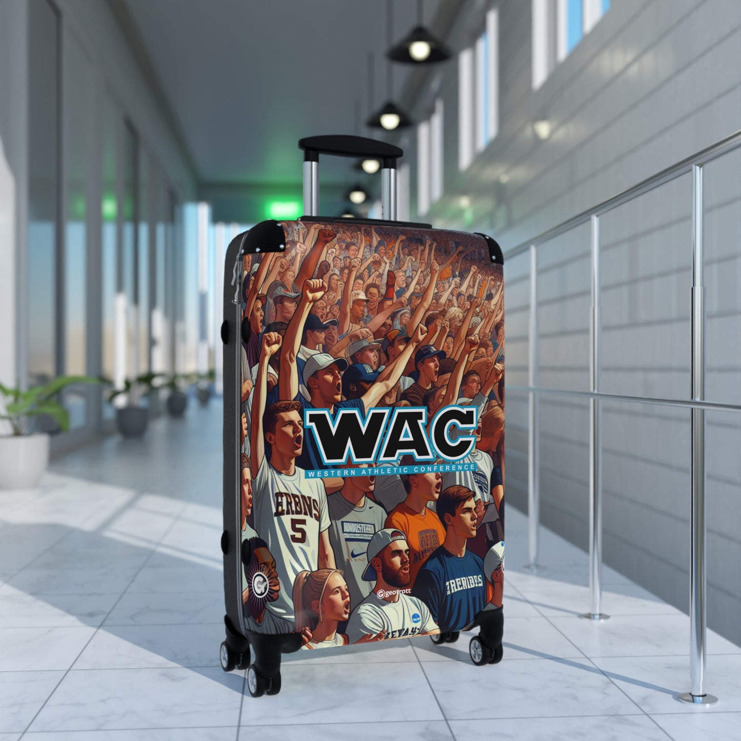 Western Athletic Conference Ncaa Division I Luggage Bag Rolling Suitcase Spinner