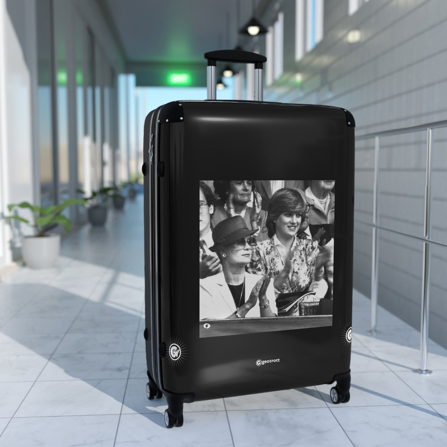 Princess Grace And Lady Diana Spencer Applauding 20Th Century Photos Luggage Bag Rolling Suitcase Spinner
