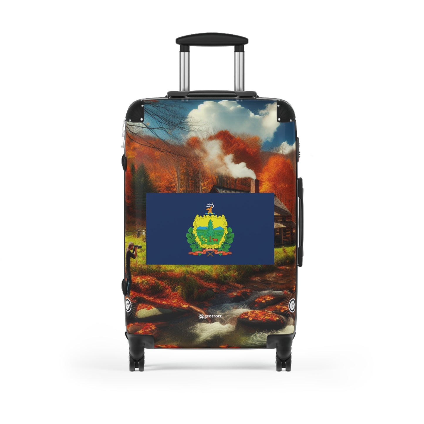 Vermont USA STATE FLAGS Luggage Bag Rolling Suitcase Spinner