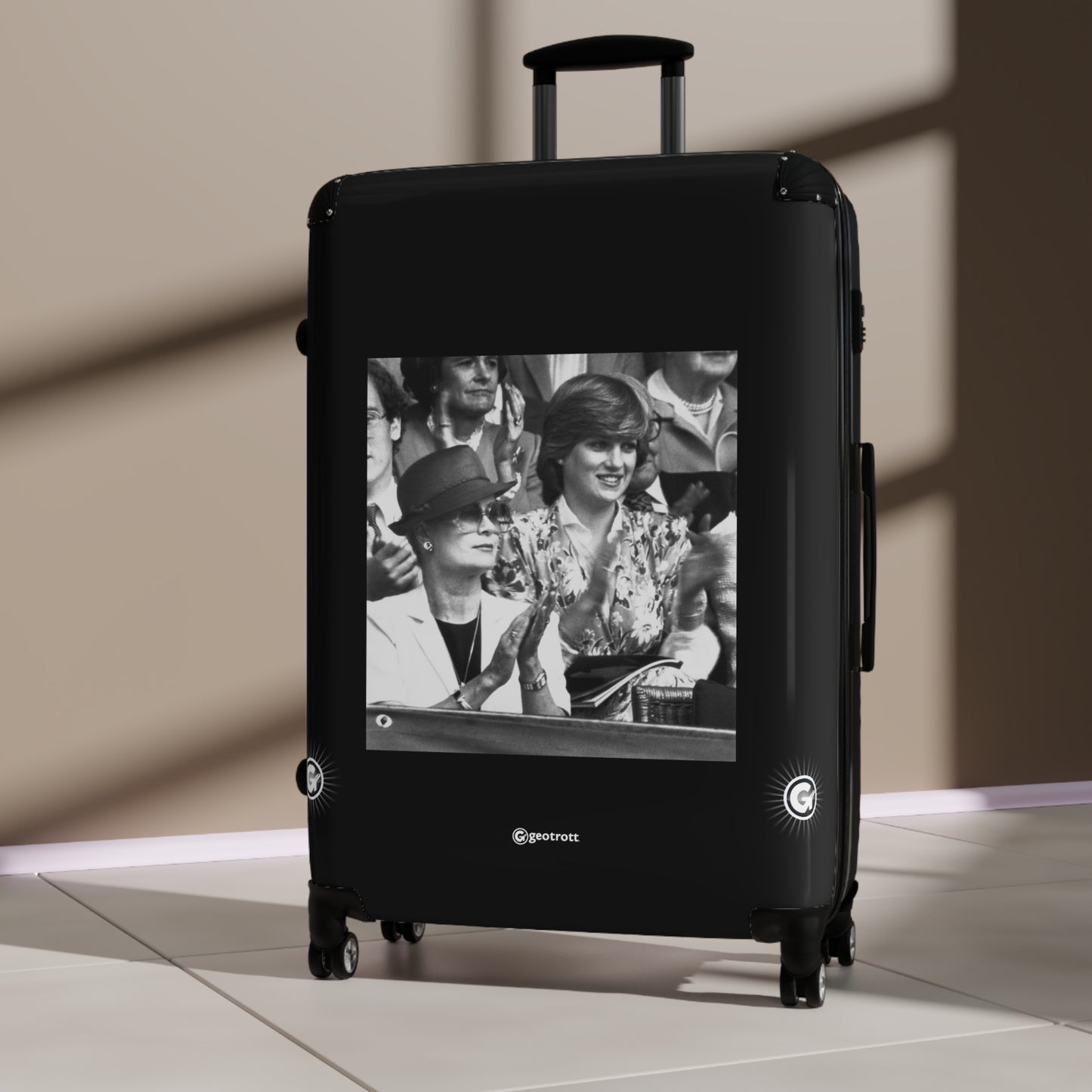 Princess Grace And Lady Diana Spencer Applauding 20Th Century Photos Luggage Bag Rolling Suitcase Spinner