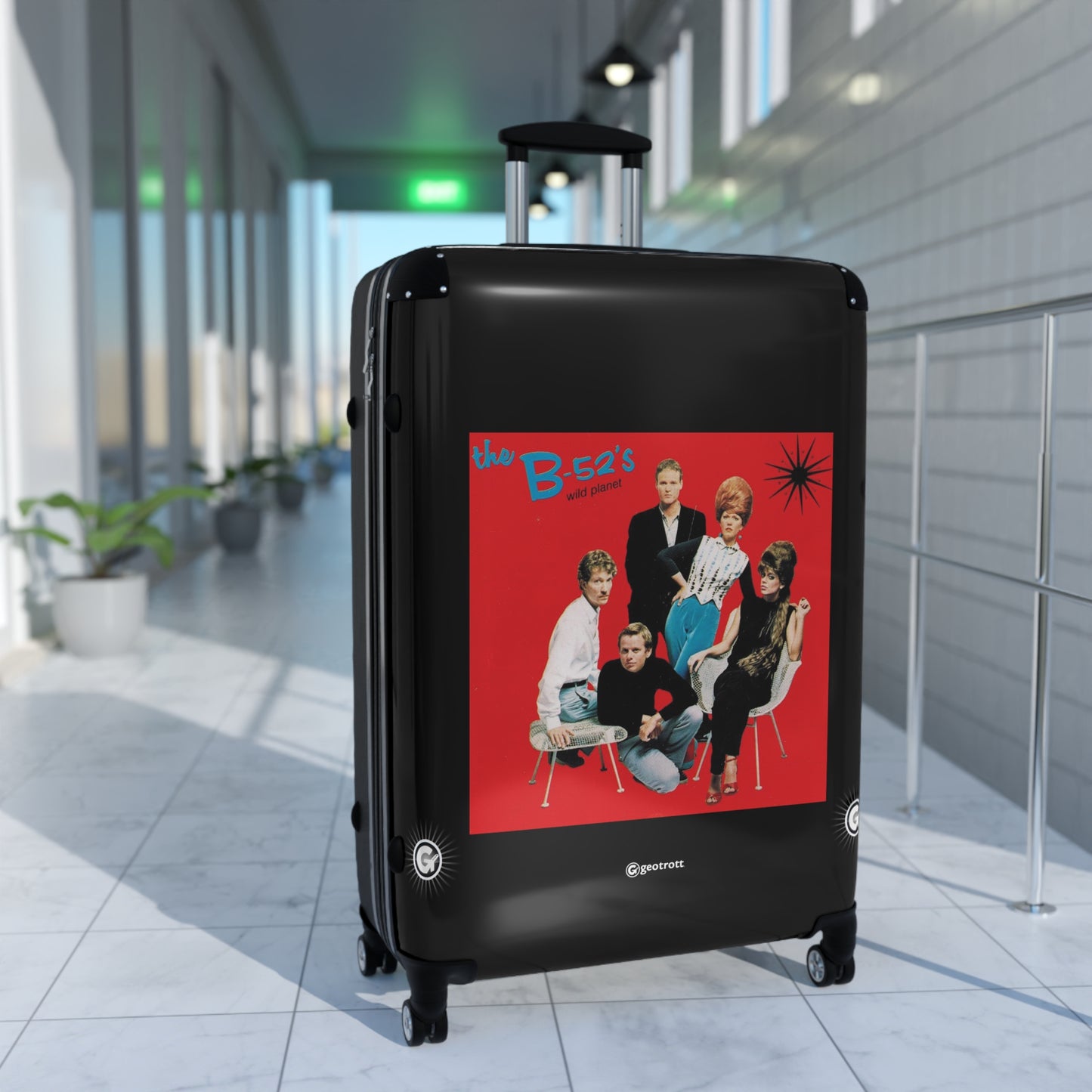 The B52S Wild Planet 1980 Luggage Bag Rolling Suitcase Spinner