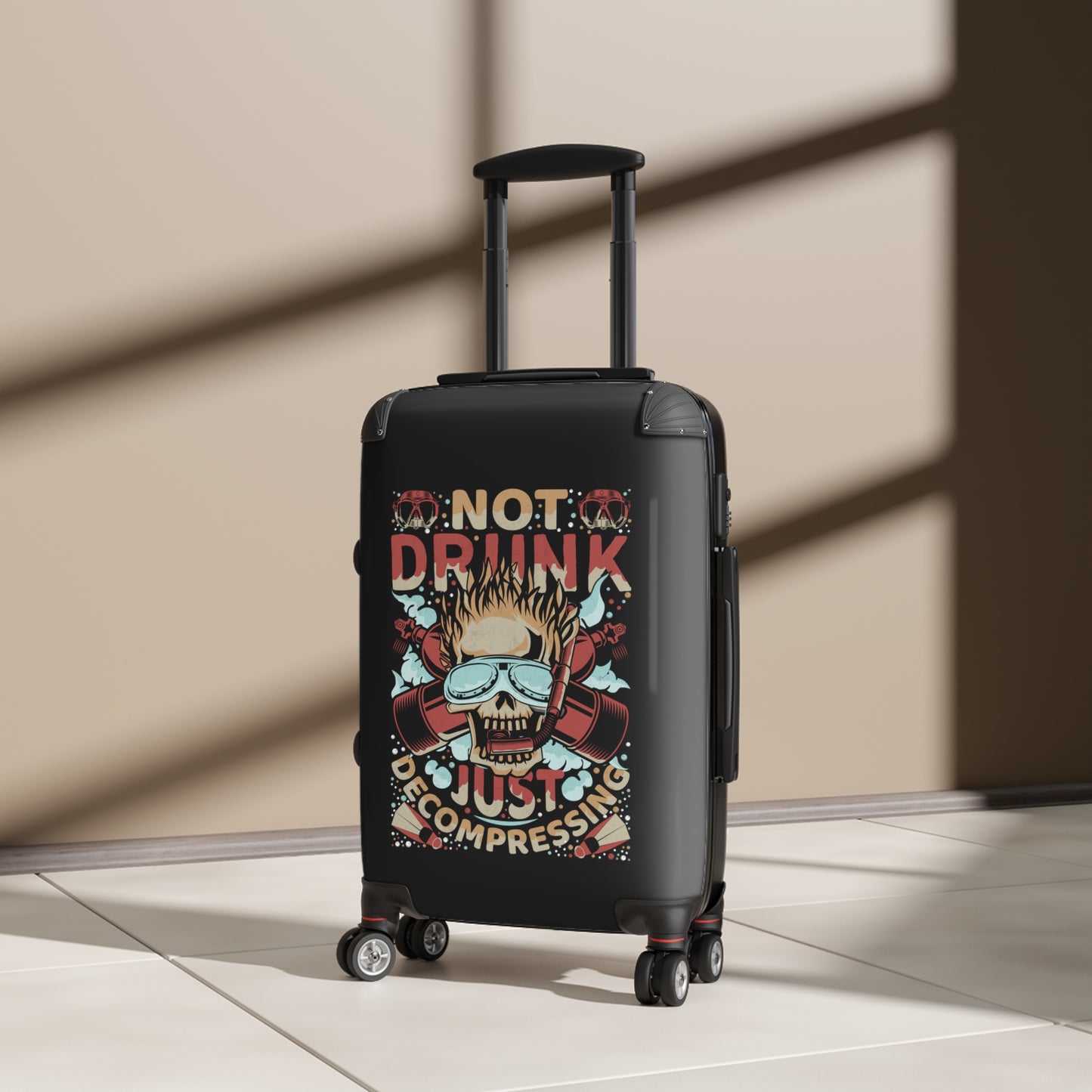 Not Drunk Just Decompressing Emotive Inspirational Luggage Bag Rolling Suitcase Spinner