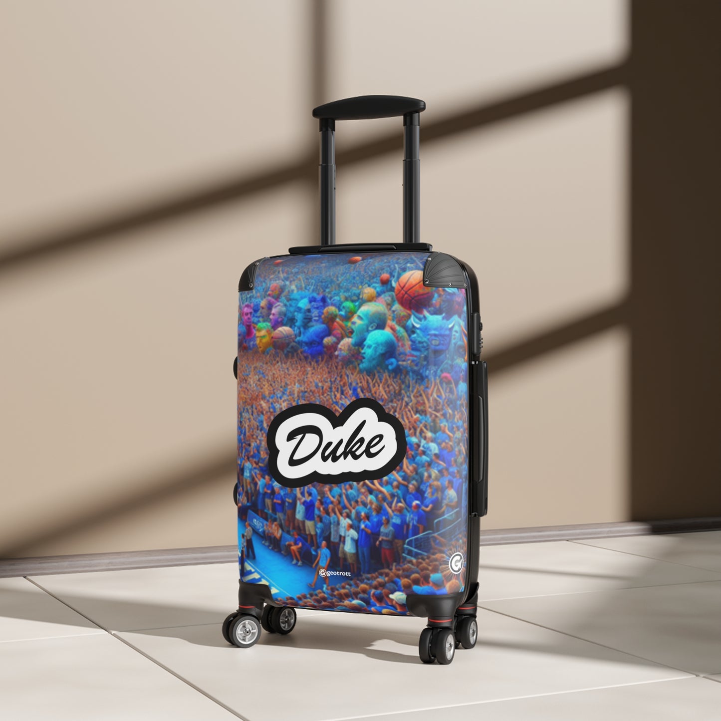 The Duke University Blue Devils Mens Basketball Ncaa Team Luggage Bag Rolling Suitcase Spinner