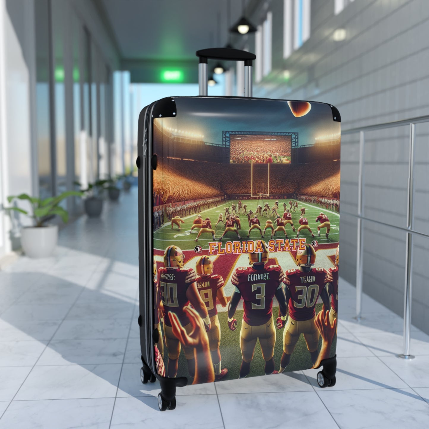 Florida State Seminoles College Football Team Luggage Bag Rolling Suitcase Spinner