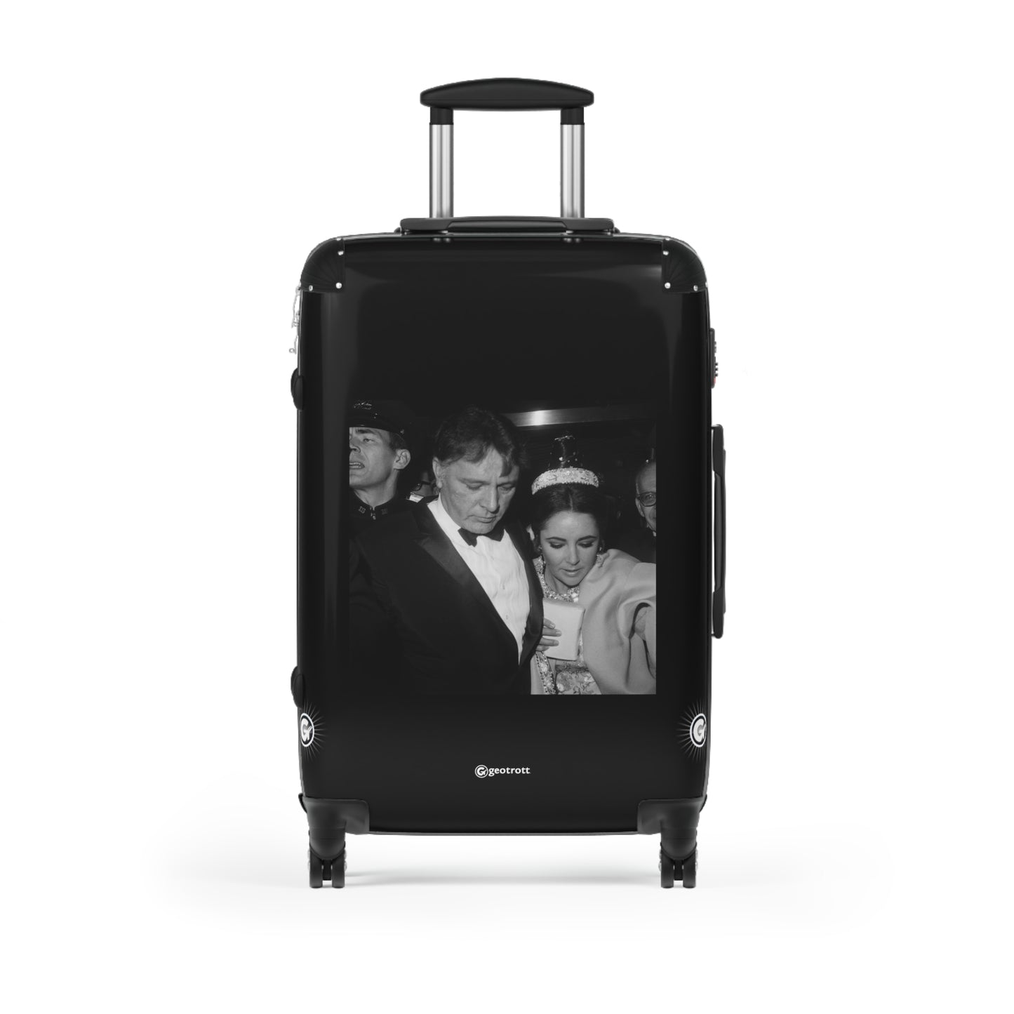 Elizabeth Taylor And Richard Burton En Route To Hotel 20Th Century Photos Luggage Bag Rolling Suitcase Spinner