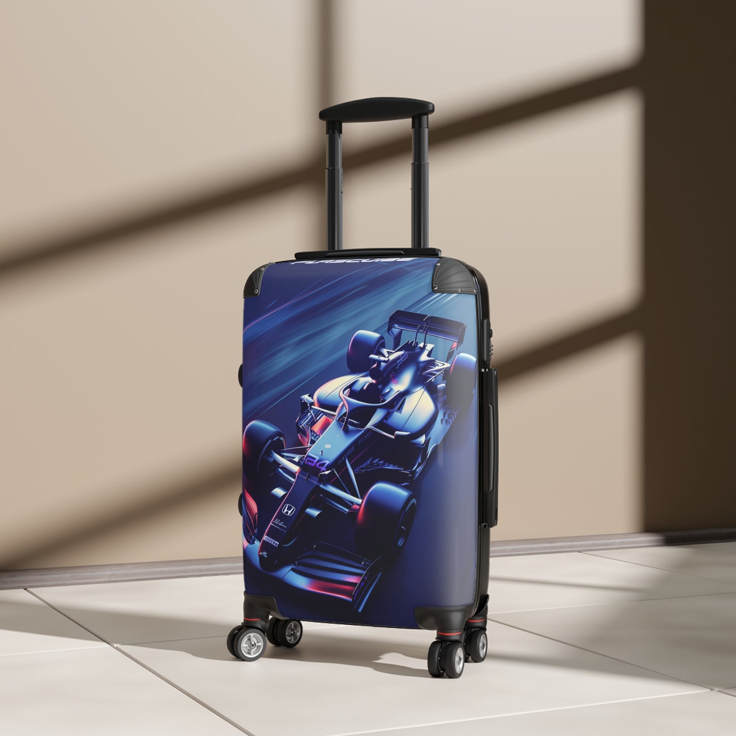 Formula 1 Futurism: High-Speed Honda Racing Car, Digital Motorsport Artwork With Dynamic Lighting