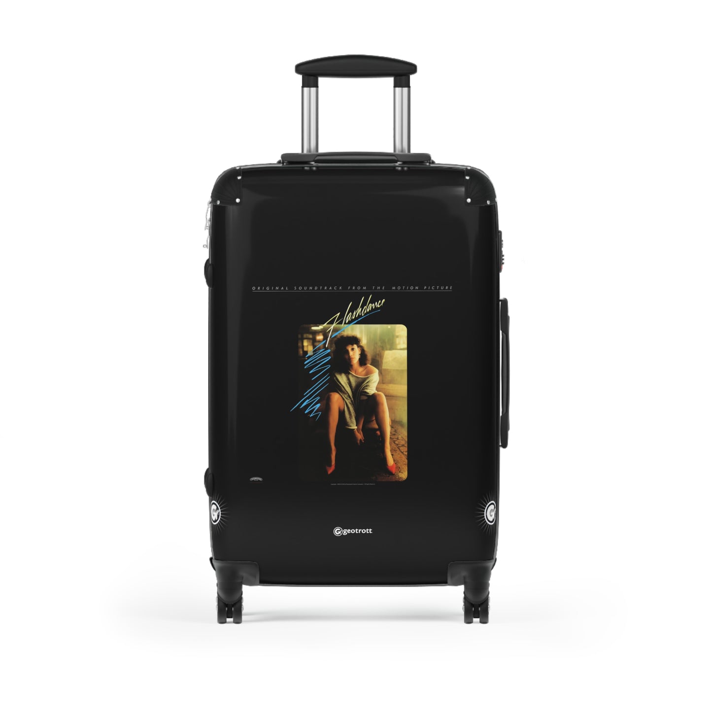 Flashdance Movie Soundtrack Eighties Music Album Luggage Bag Rolling Suitcase Spinner