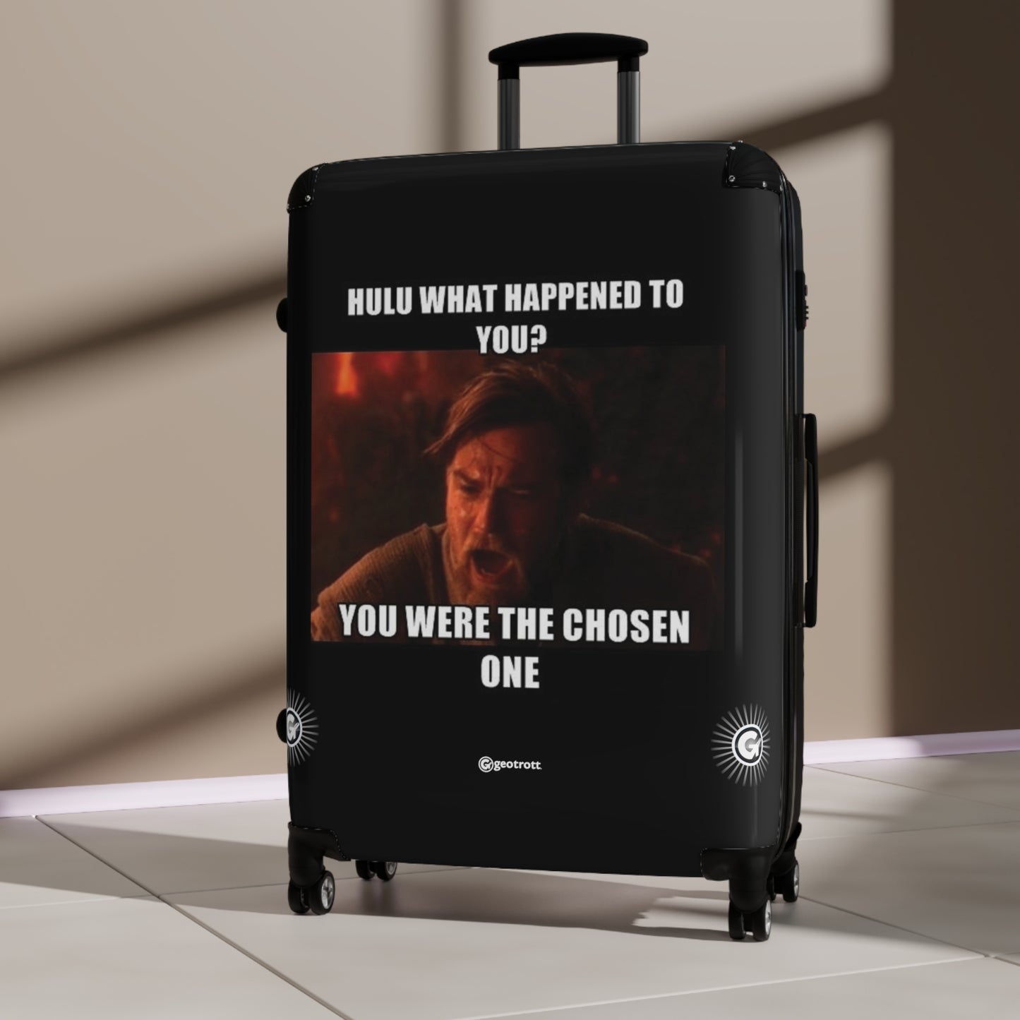 Obi-Wan Kenobi You were the chosen one! HULU MEME Funny Inspirational Luggage Bag Rolling Suitcase Spinner