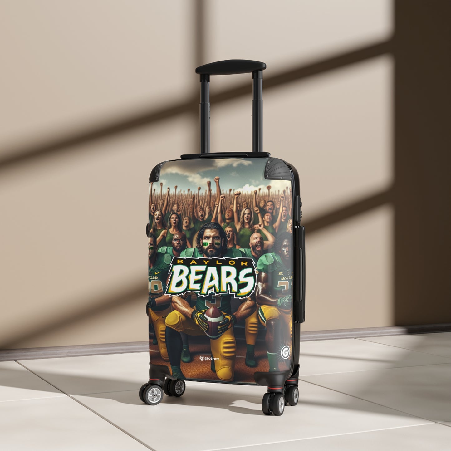 Baylor University Bears Football Team Luggage Bag Rolling Suitcase Spinner