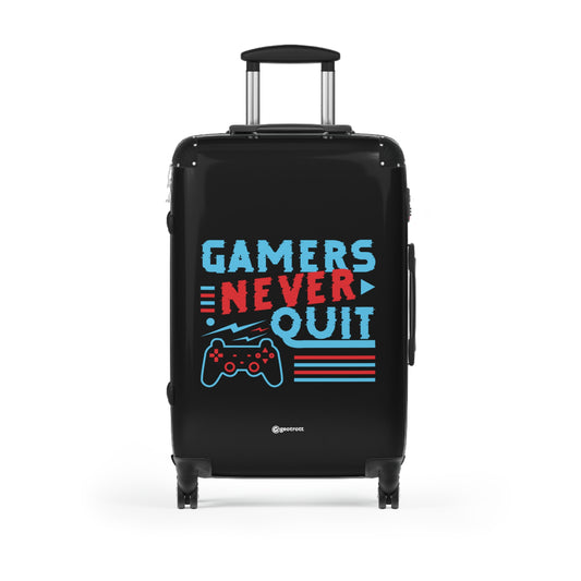 Gamers Never Quit 4 Gamer Gaming Suitcase