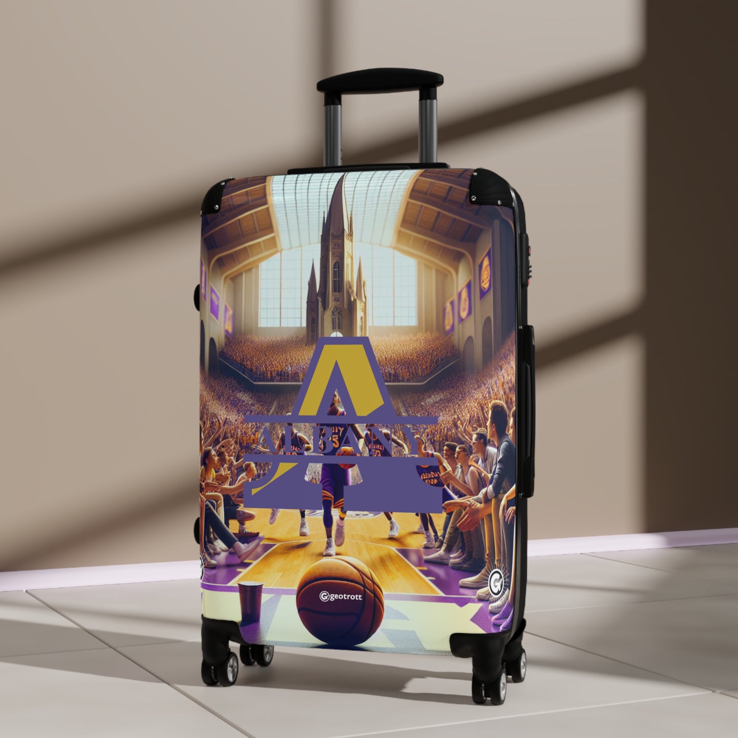 Albany Great Danes University College Teams Luggage Bag Rolling Suitcase Spinner