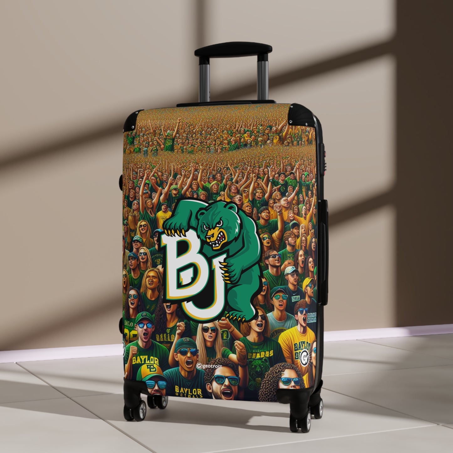 Baylor Bears Team University College Teams Luggage Bag Rolling Suitcase Spinner