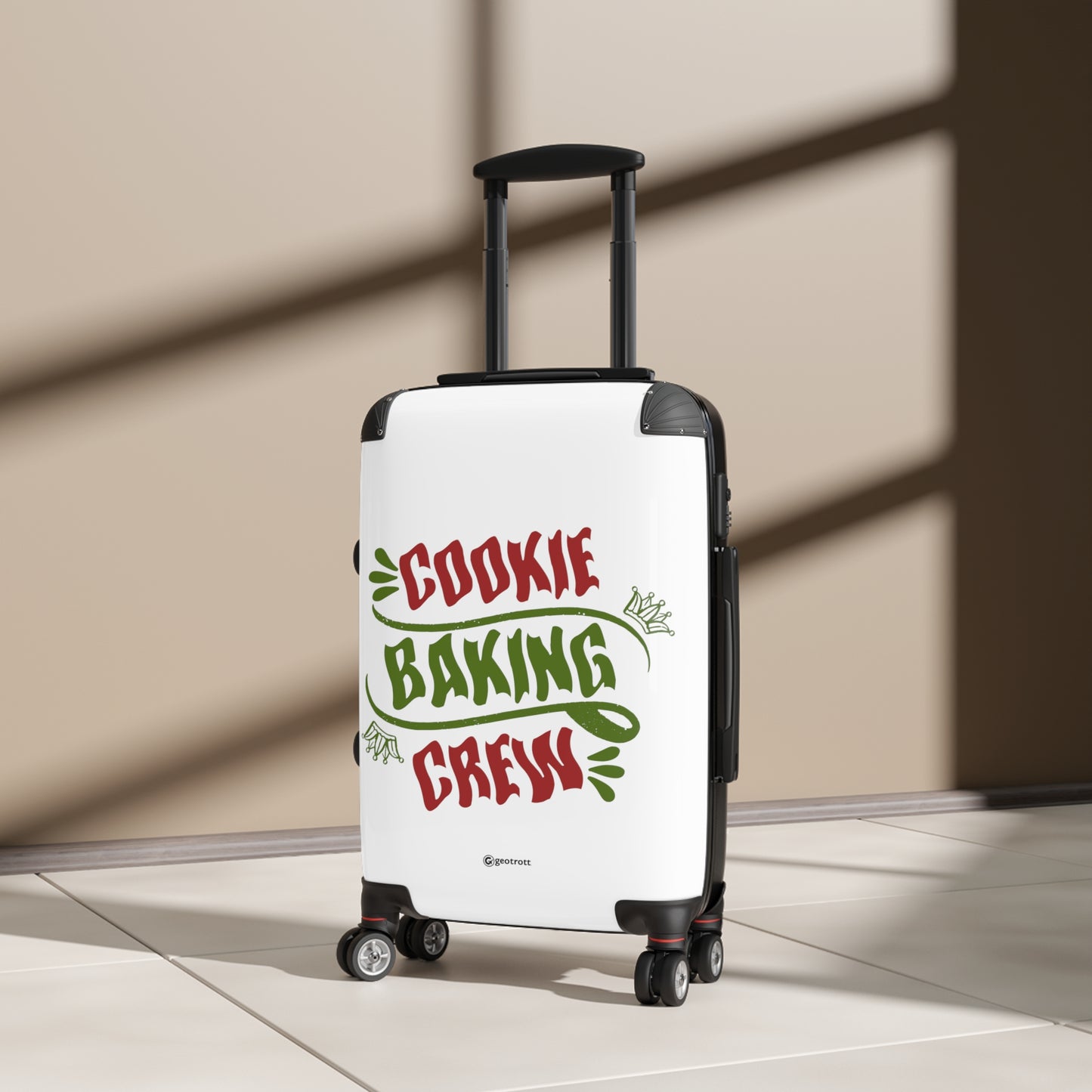 Funny Inspirational Cookie Baking Crew Luggage Bag Rolling Suitcase Spinner