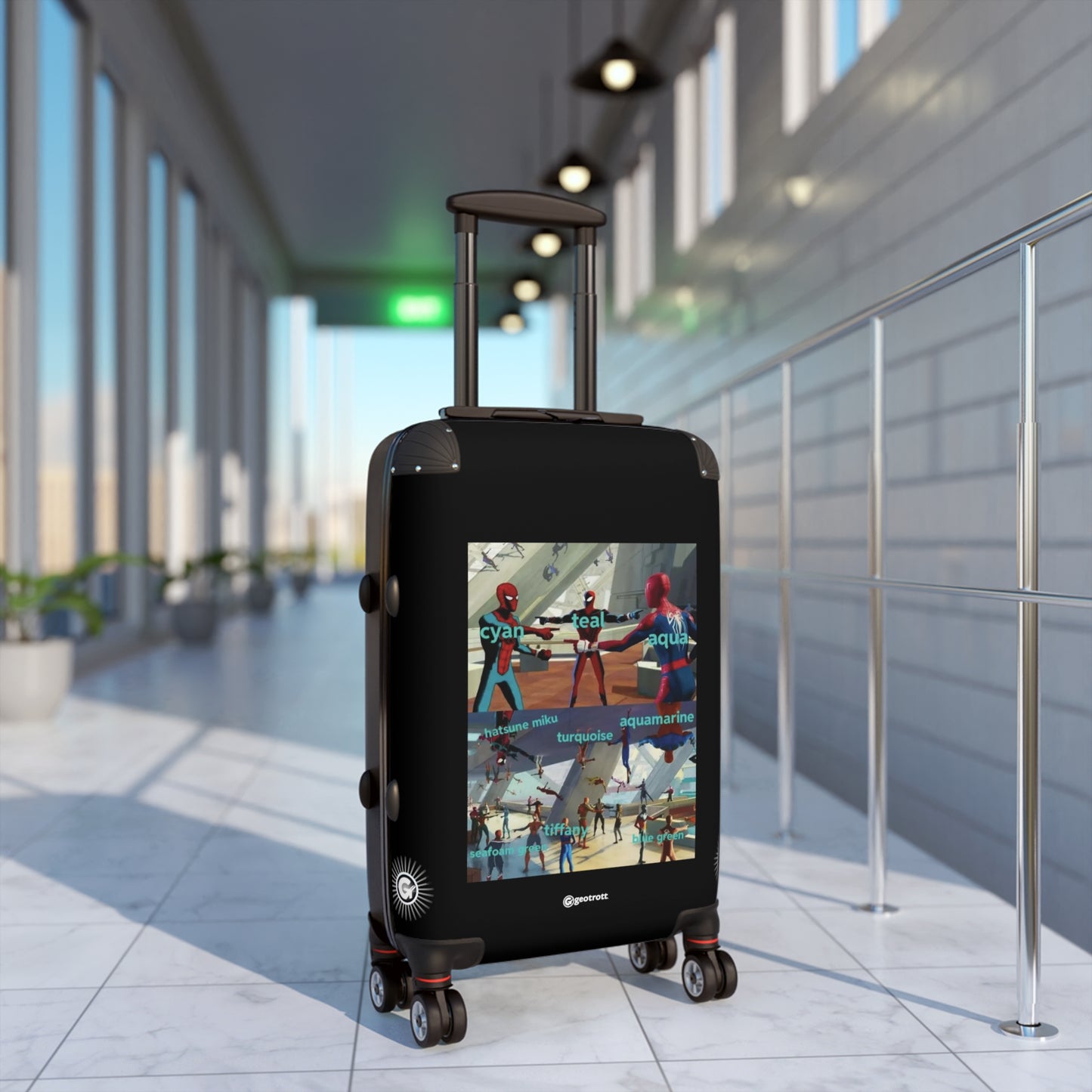 Spiderman Pointing Three Jokes MEME Funny Inspirational Luggage Bag Rolling Suitcase Spinner