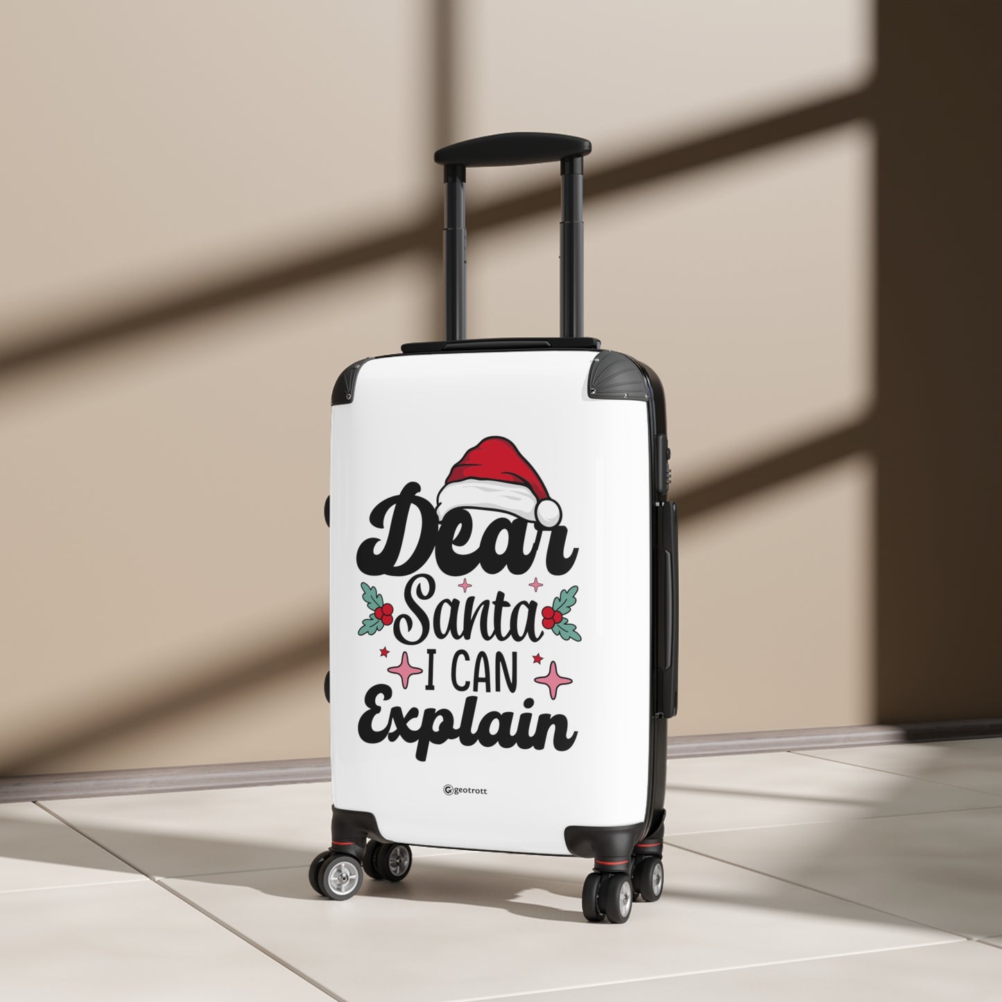 Christmas Season Dear Santa Clause I can Explain Luggage Bag Rolling Suitcase Spinner