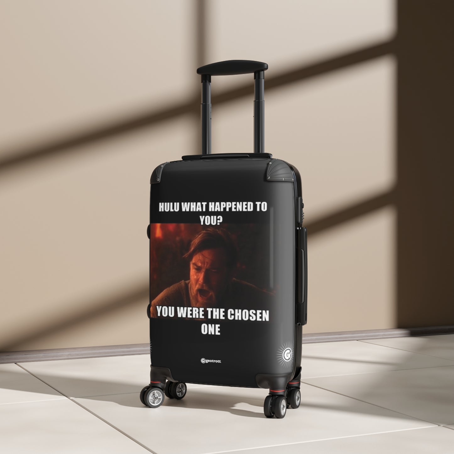 Obi-Wan Kenobi You were the chosen one! HULU MEME Funny Inspirational Luggage Bag Rolling Suitcase Spinner