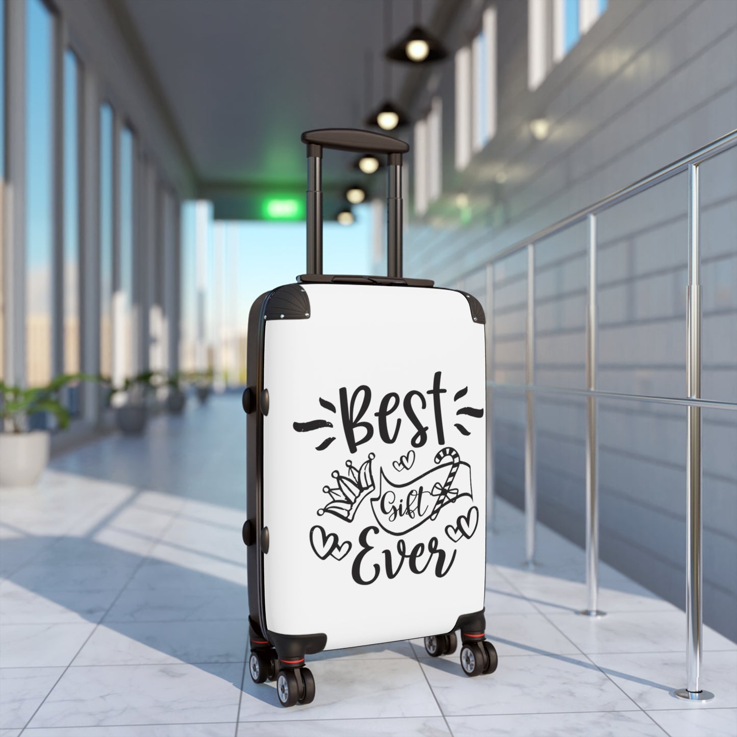 Best Gift Ever Christmas Season Emotive Inspirational Luggage Bag Rolling Suitcase Spinner