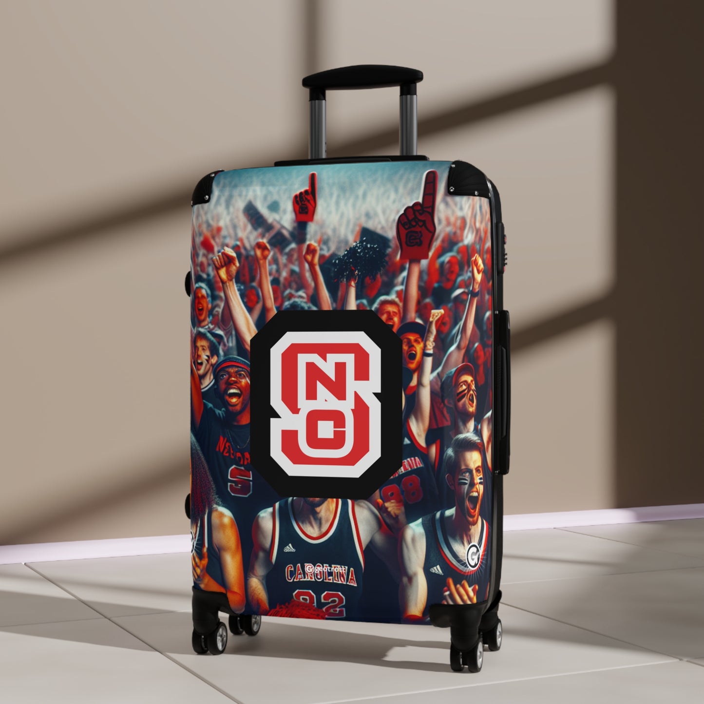 North Carolina State Basketball Team University College Teams Luggage Bag Rolling Suitcase Spinner