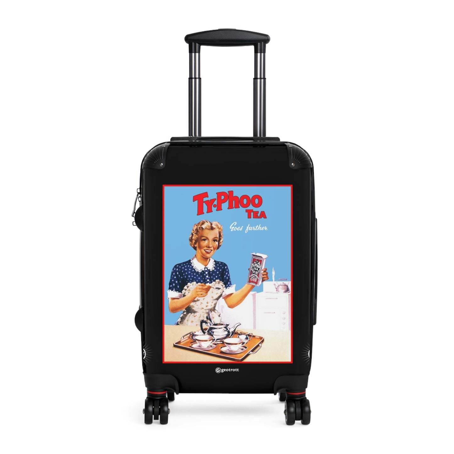 Ty-Phoo Tea Advertising Vintage Posters Retro Ad Luggage Bag Rolling Suitcase Spinner