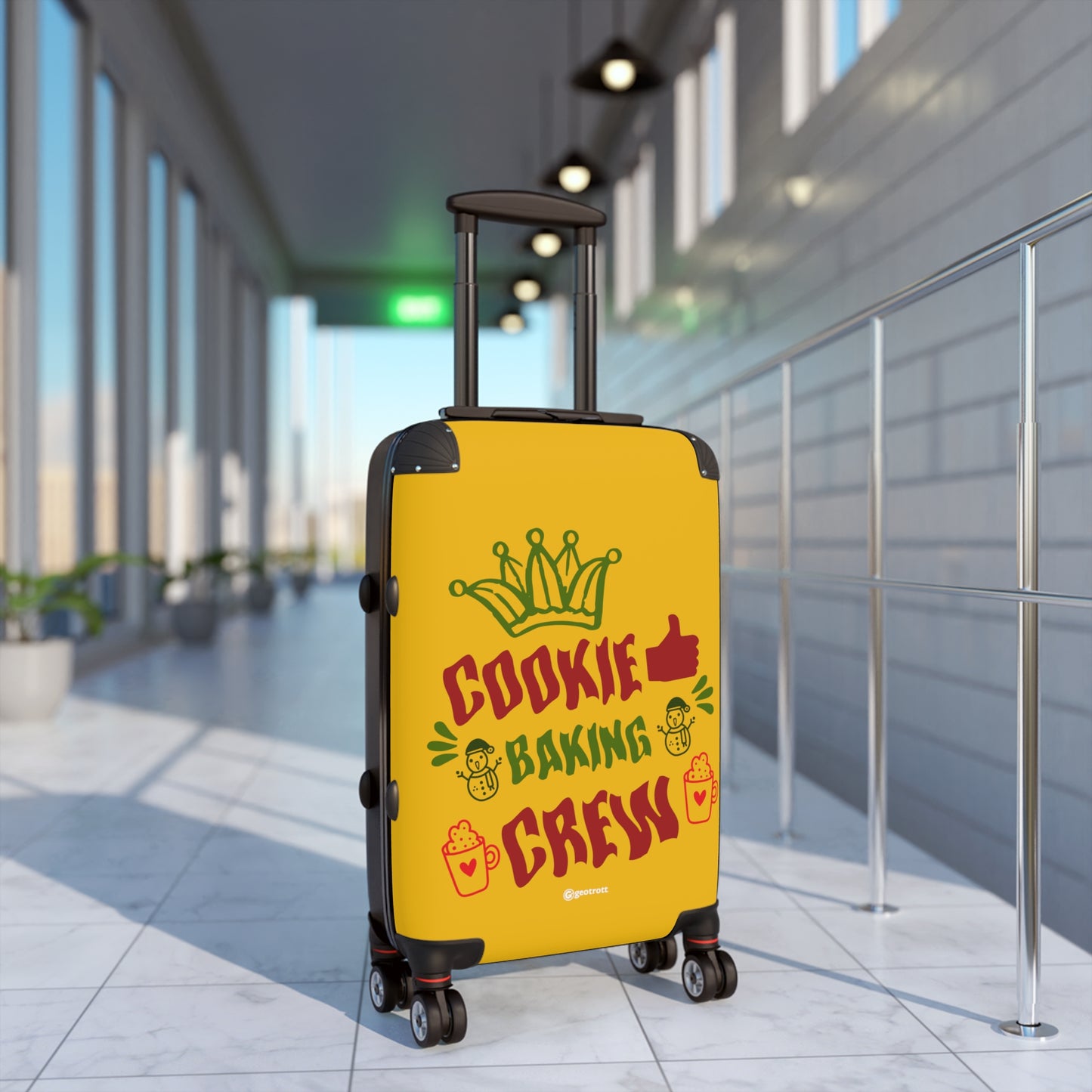 Cookie Baking Crew Emotive Inspirational Luggage Bag Rolling Suitcase Spinner