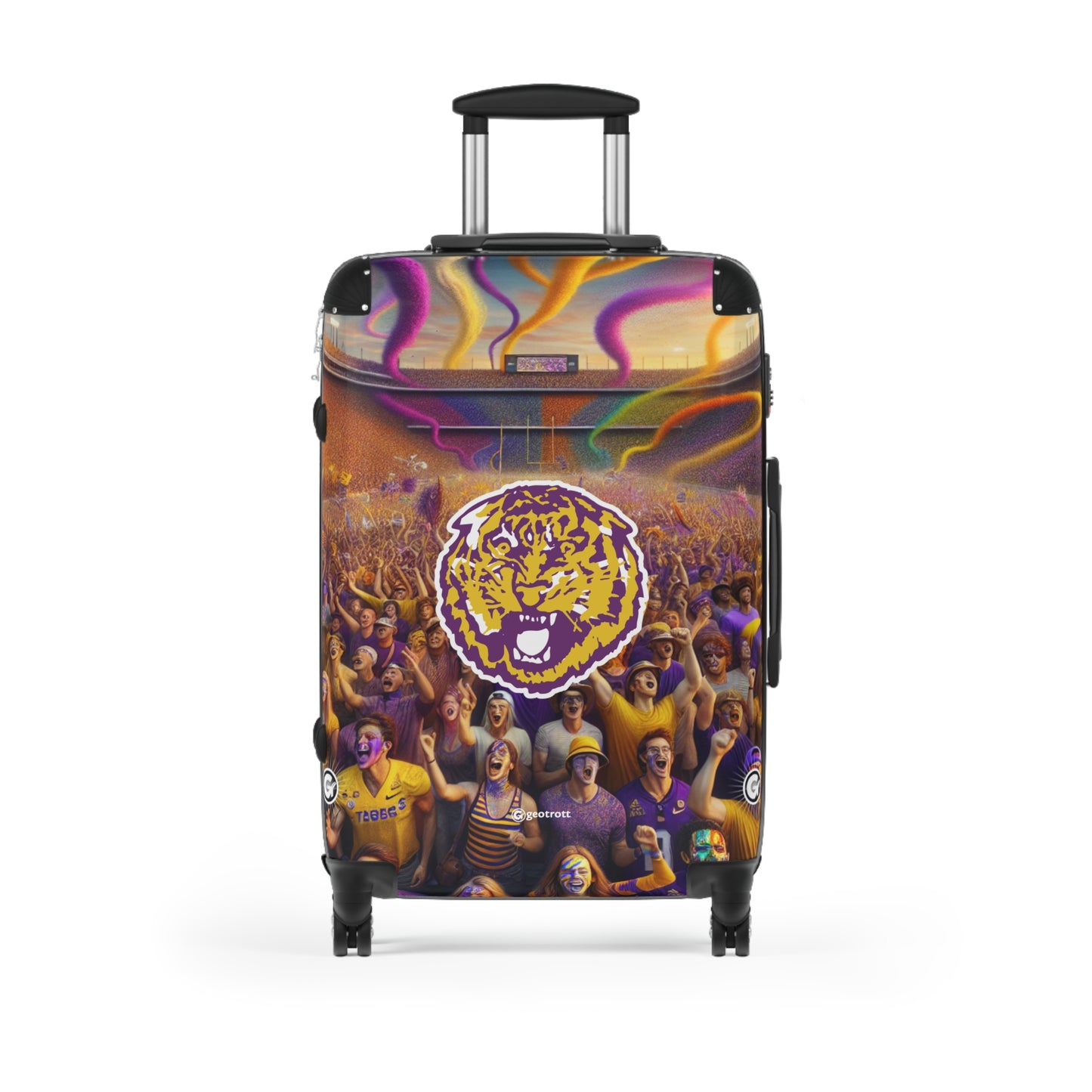 Louisiana State University Tigers Ncaa College Football Luggage Bag Rolling Suitcase Spinner