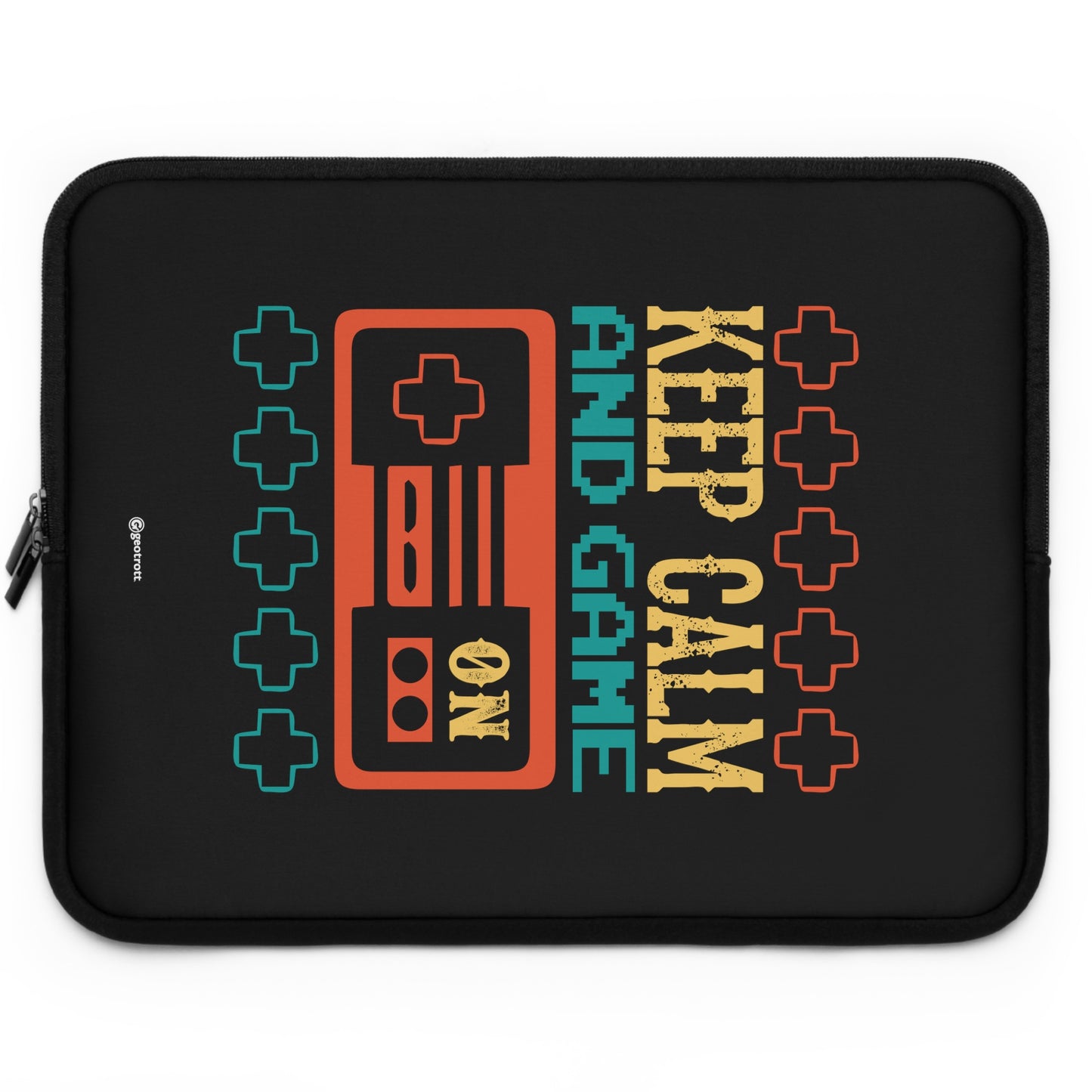 Keep Calm And Game On Gamer Gaming Lightweight Smooth Neoprene Laptop Sleeve