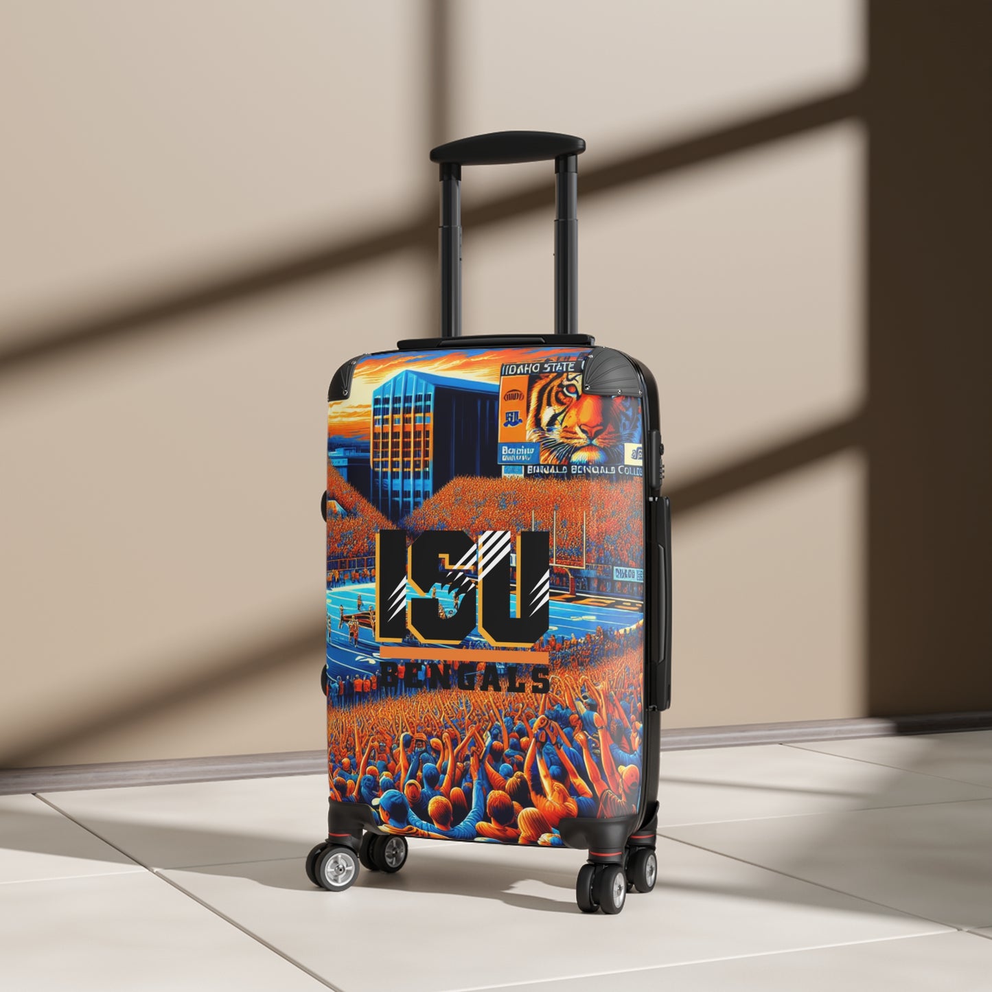 Idaho State University Bengals College Team Luggage Bag Rolling Suitcase Spinner