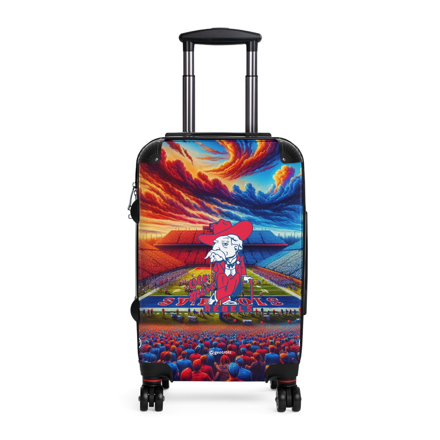 Mississippi Ole Miss Rebel College Team Luggage Bag Rolling Suitcase Spinner