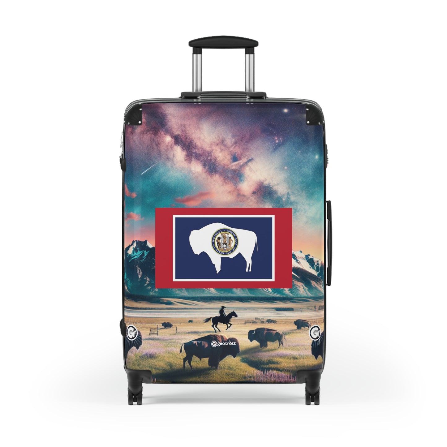 Wyoming USA STATE FLAGS Luggage Bag Rolling Suitcase Spinner