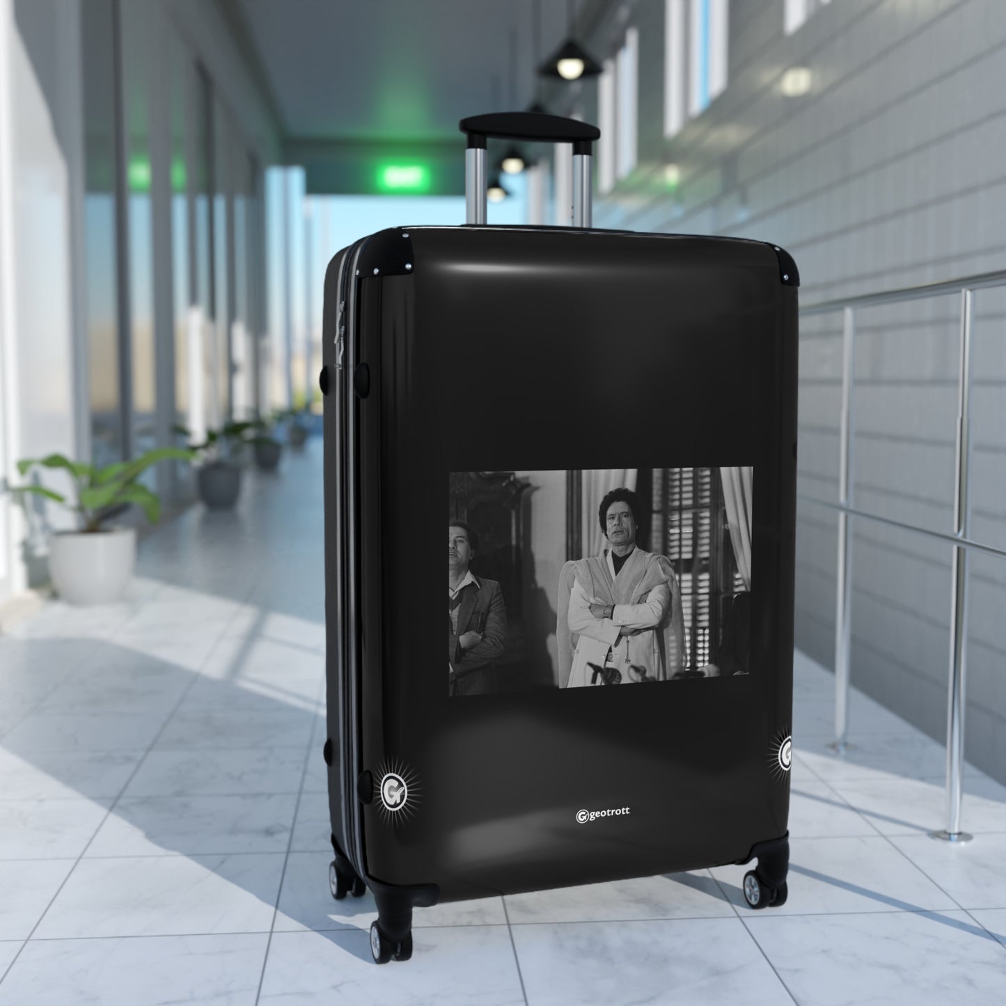 Moammar Khadafy Standing With His Arms Folded 20Th Century Photos Luggage Bag Rolling Suitcase Spinner