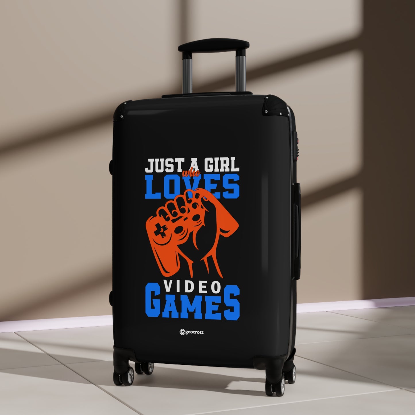 Just a Girl who loves Video Games Gamer Gaming Suitcase-Bags-Geotrott