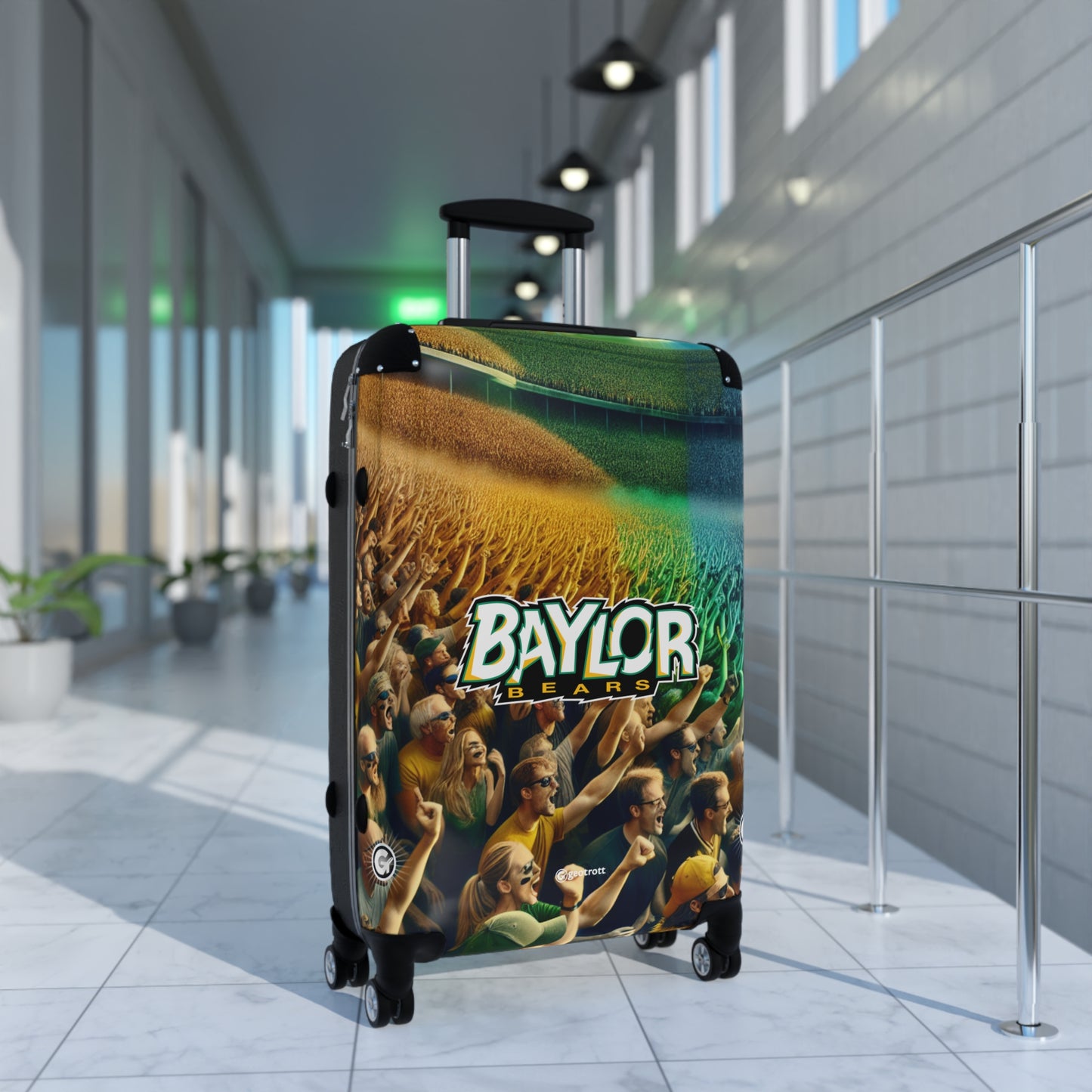 Baylor Bears Football University College Teams Luggage Bag Rolling Suitcase Spinner