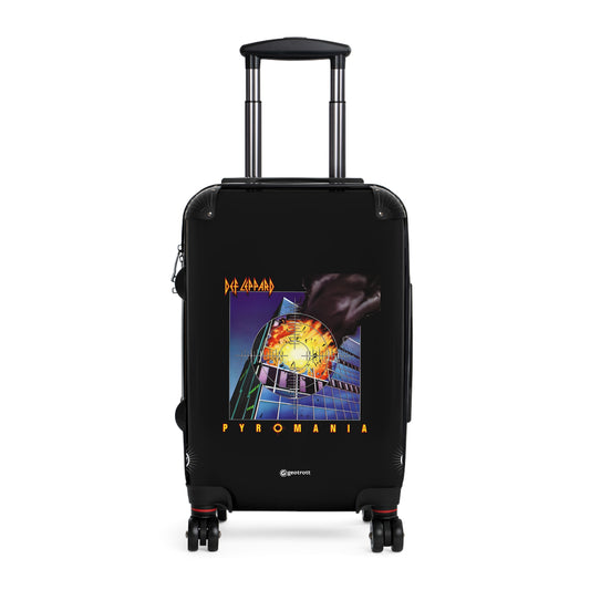 Def Leppard Pyromania Eighties Music Album Luggage Bag Rolling Suitcase Spinner