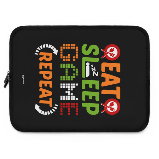 Eat Sleep Game Repeat 2 Gamer Gaming Lightweight Smooth Neoprene Laptop Sleeve