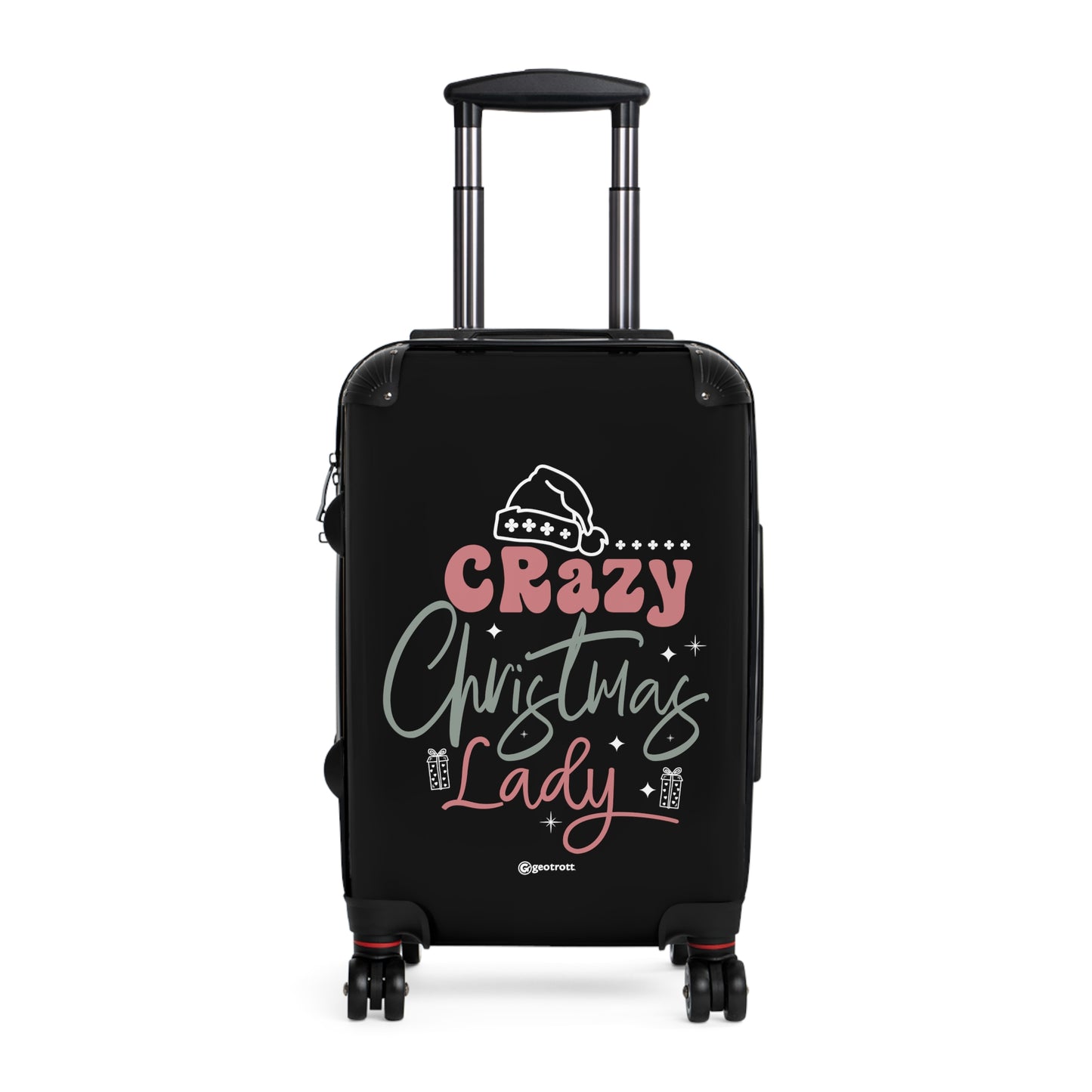 Christmas Season Crazy Christmas Lady Luggage Bag Rolling Suitcase Spinner