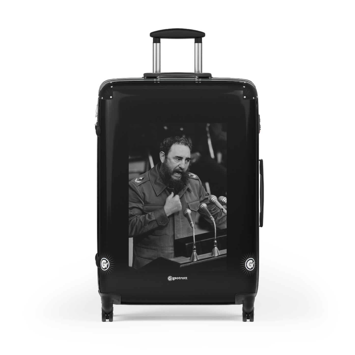 Fidel Alejandro Castro Ruz Cuban President 20Th Century Photos Luggage Bag Rolling Suitcase Spinner