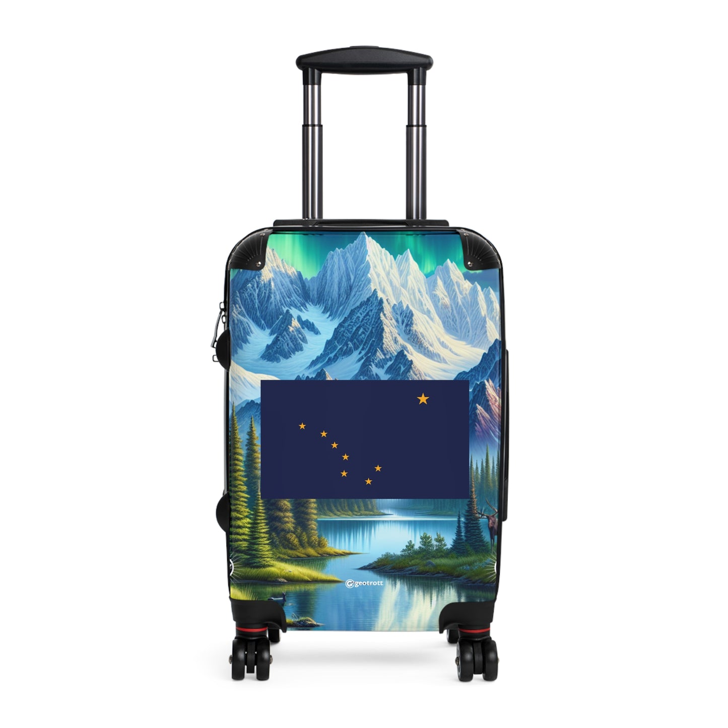 Alaska Usa State Flags Template Luggage Bag Rolling Suitcase Spinner