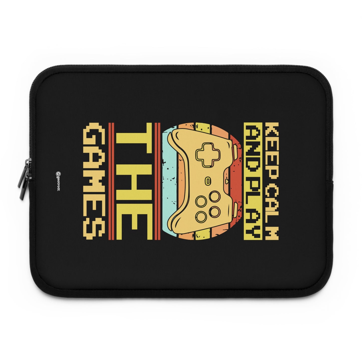 Keep Calm and play the Games Gamer Gaming Lightweight Smooth Neoprene Laptop Sleeve