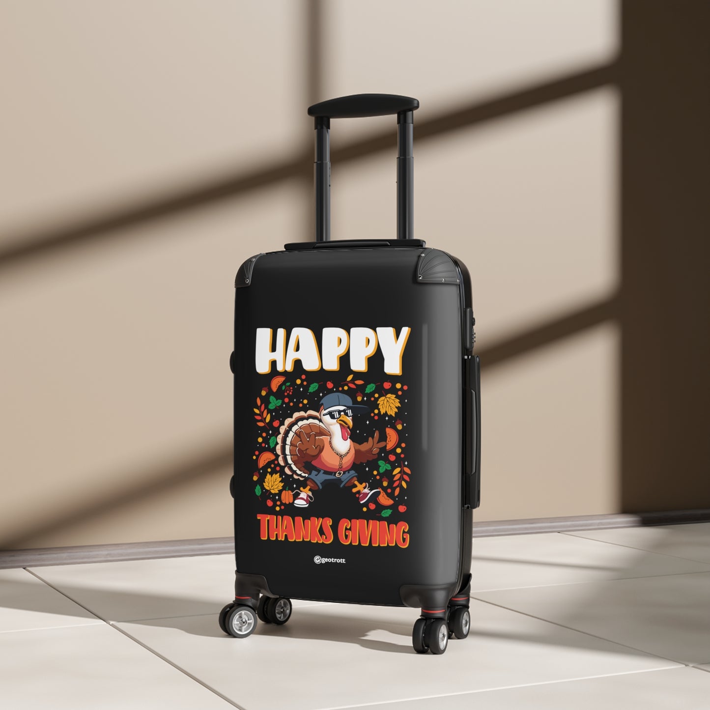 Happy Thanksgiving Thanksgiving Season Luggage Bag Rolling Suitcase Spinner